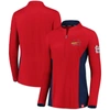 FANATICS FANATICS BRANDED RED ST. LOUIS CARDINALS ICONIC MARBLE CLUTCH BLADE COLLAR HALF-ZIP PULLOVER JACKET