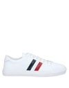 Moncler New Monaco Stripe-detail Sneakers In White