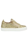 Giuseppe Zanotti Sneakers In Gold