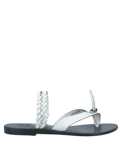 Bibi Lou Toe Strap Sandals In White