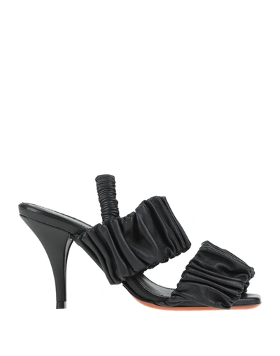 Santoni Sandals In Black