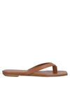 GIA COUTURE GIA COUTURE WOMAN THONG SANDAL TAN SIZE 7.5 SOFT LEATHER