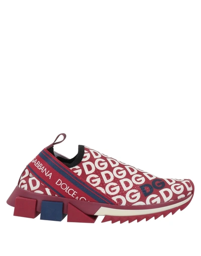 Dolce & Gabbana Sneakers In Maroon