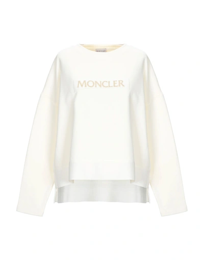 Moncler Sweatshirts In Ivory