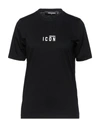 Dsquared2 Regular-fit Black Cotton Jersey T-shirt With Mini Logo In Black