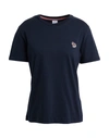 Ps By Paul Smith Ps Paul Smith Womens Zebra T-shirt Woman T-shirt Midnight Blue Size S Organic Cotton In Blue