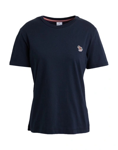 Ps By Paul Smith Ps Paul Smith Womens Zebra T-shirt Woman T-shirt Midnight Blue Size S Organic Cotton