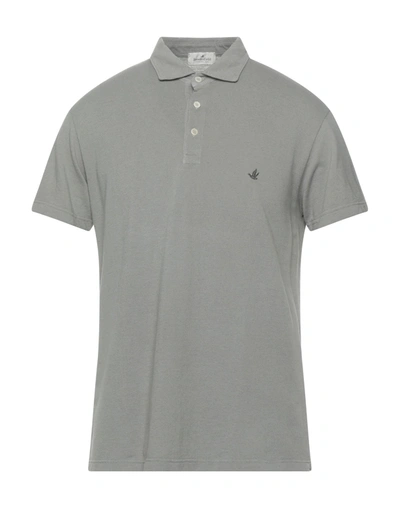 Brooksfield Polo Shirts In Dove Grey
