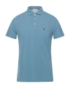 Brooksfield Polo Shirts In Pastel Blue