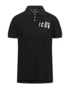 DSQUARED2 DSQUARED2 MAN POLO SHIRT BLACK SIZE L COTTON