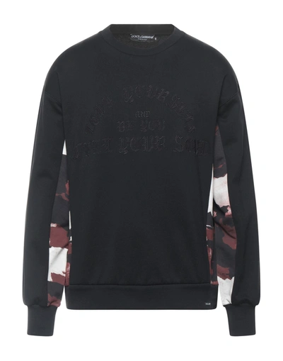 Dolce & Gabbana Sweatshirts In Black