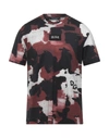 Dolce & Gabbana Multicolor Camouflage Men Crew Neck T-shirt In Brown