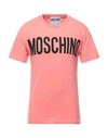 Moschino T-shirts In Salmon Pink