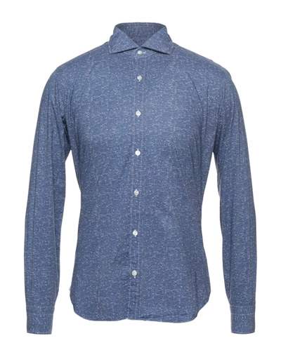 Dandylife By Barba Shirts In Slate Blue