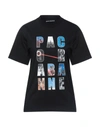 Rabanne Logo Print T-shirt In Black