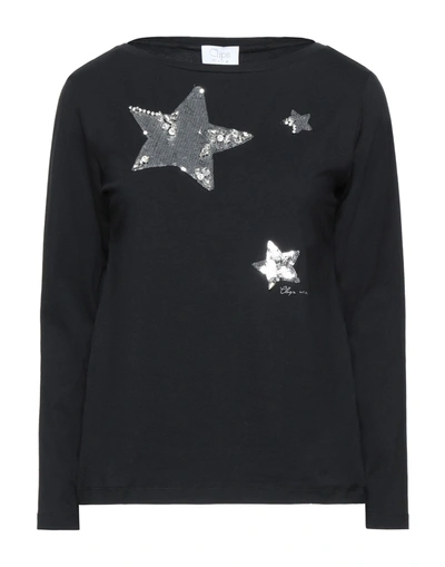 Clips More T-shirts In Black