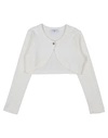 Monnalisa Kids' Wrap Cardigans In Ivory