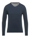 Jeordie's Man Sweater Navy Size Xxl Virgin Wool In Blue