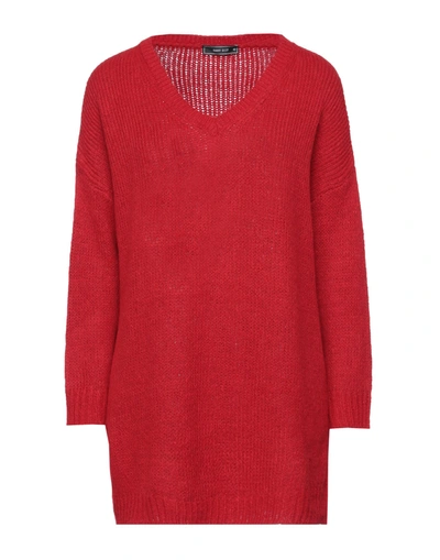 Hanny Deep Sweaters In Red
