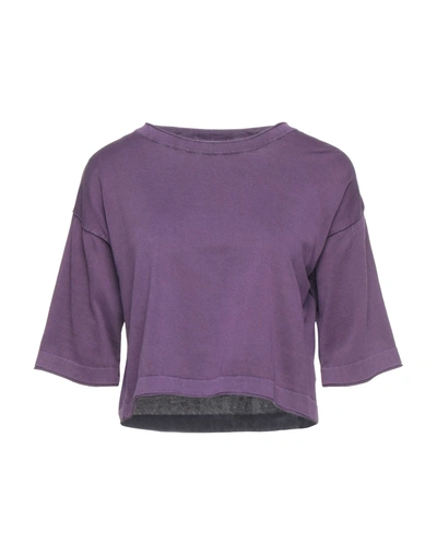 Alpha Studio Sweaters In Purple