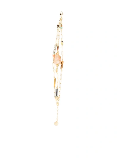 Gas Bijoux Rainbow Bead-embellished Bracelet In Gold