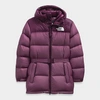 The North Face Inc Women's Nuptse Belted Mid Jacket In Pikes Purple/blackberry Wine