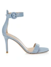 Gianvito Rossi Portofino Leather Sandals In Stonewash