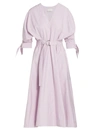 3.1 Phillip Lim / フィリップ リム Belted Tie-sleeve Midi Dress In Lavender