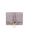 Chloé Mini Alphabet Tri-fold Leather Wallet In Cashmere