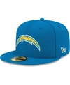 New Era Men's Powder Blue Los Angeles Chargers Team Basic 59fifty Fitted Hat In Powder Blu