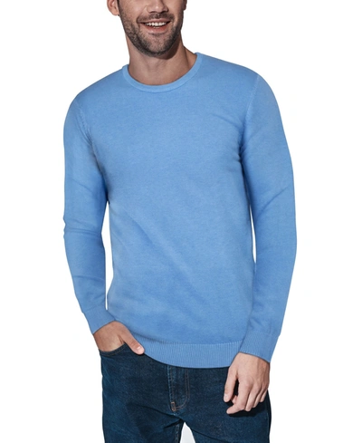 X-ray Men's Basic Crewneck Pullover Midweight Sweater In Blue