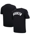 Pro Standard Men's Black Brooklyn Nets Chenille T-shirt In Black
