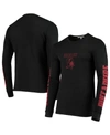 JUNK FOOD MEN'S BLACK TAMPA BAY BUCCANEERS HEAVYWEIGHT THERMAL LONG SLEEVE T-SHIRT