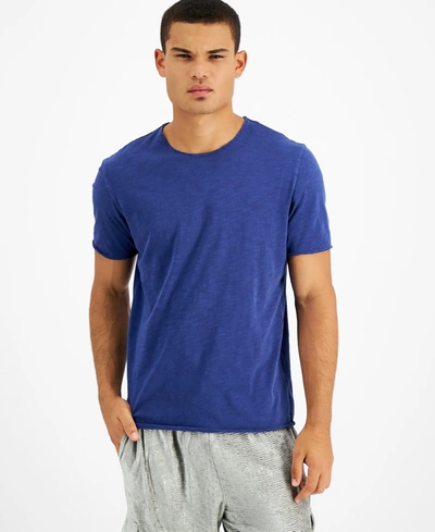 Inc International Concepts Men's Garment-dyed T-shirt, Created For Macy's In Navy Bud