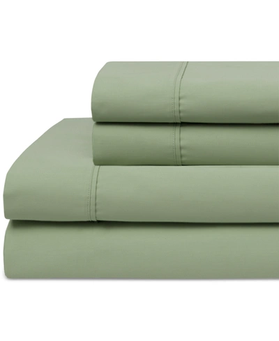 Elite Home Cotton 420 Thread Count Wrinkle Free 4-pc. Twin Sheet Set Bedding In Sage