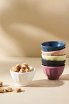 Anthropologie Set Of 6 Mini Matte Latte Bowls In Purple