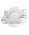 Elama Sienna Dinnerware Set Of 18 Pieces In White