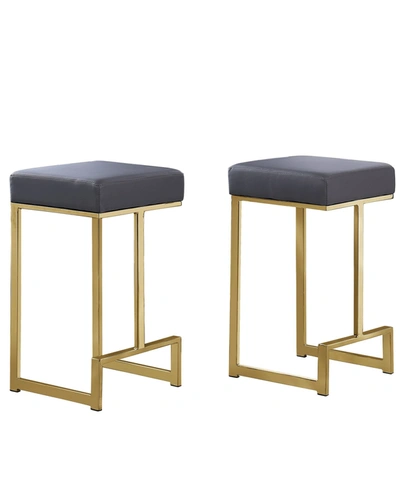 BEST MASTER FURNITURE DORRINGTON BACKLESS COUNTER HEIGHT STOOL, SET OF 2
