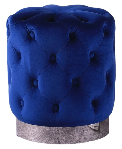 Best Master Furniture Jacobson Tufted Accent Ottoman In Blue