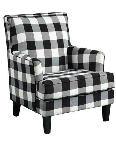 Best Master Furniture Saladin Arm Chair, Checkered Pattern In Multi
