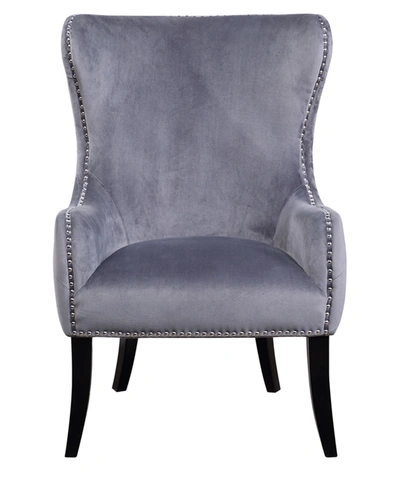 Best Master Furniture Best Master Valeria Tufted Arm Chair In Gray