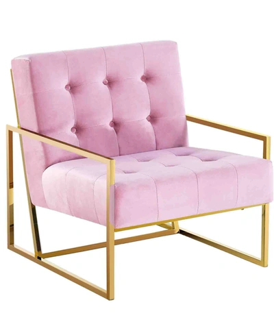 Best Master Furniture Beethoven Accent Chair In Pink