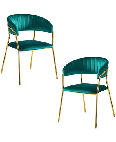 Best Master Furniture Bellai Chairs, Set Of 2 In Green