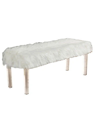 Best Master Furniture Cyrus Accent Bench, 48" In White