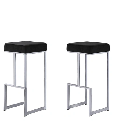 BEST MASTER FURNITURE DORRINGTON BACKLESS BAR STOOL, SET OF 2