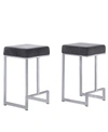 Best Master Furniture Dorrington Backless Counter Height Stool, Set Of 2 In Gray