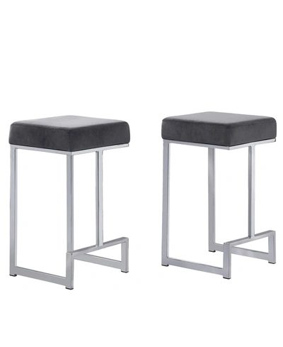 BEST MASTER FURNITURE DORRINGTON BACKLESS COUNTER HEIGHT STOOL, SET OF 2