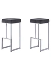 BEST MASTER FURNITURE DORRINGTON BACKLESS BAR STOOL, SET OF 2