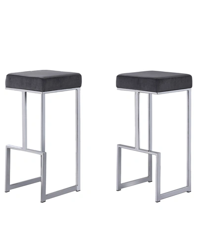 BEST MASTER FURNITURE DORRINGTON BACKLESS BAR STOOL, SET OF 2