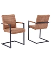 BEST MASTER FURNITURE BAZELY INDUSTRIAL CHIC SIDE CHAIRS, 2 PIECE